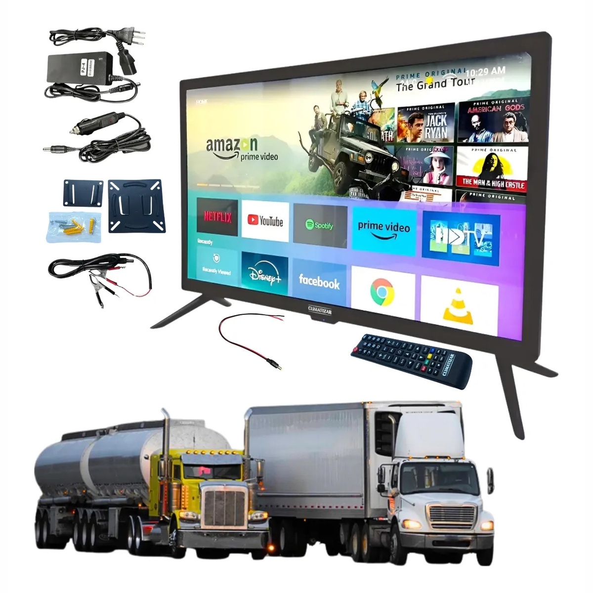 Smart Tv Portátil Automotiva Led 19" - 12v/24v
