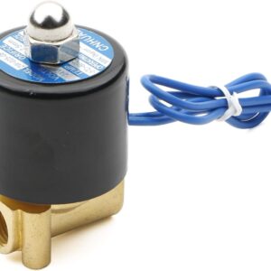 VÁLVULA SOLENÓIDE LATÃO 2/2V 1/4" C/FIO - 12V