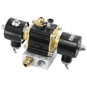 BLOCO 2 VÁLVULAS 1/2 PARA SUSPENSÃO A AR COM CONEXÕES - 12V