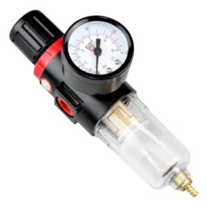 Filtro Regulador De Ar Compressor 1/4 Com Manômetro E Suporte