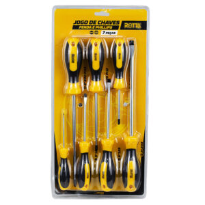 Jogo De Chaves De Fenda E Phillips 7 Pcs - Rotta376